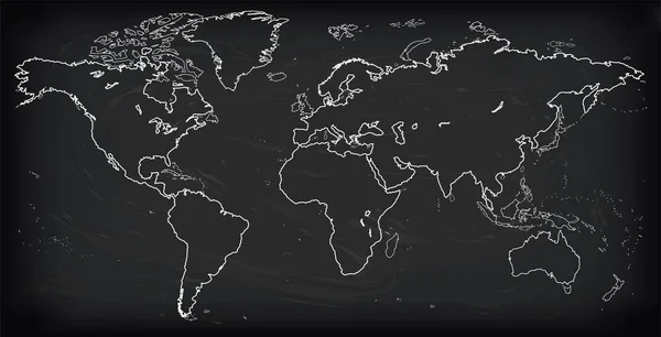 Vector Branco Cinza escuro, preto mapa do mundo semelhante isolado sobre fundo branco. Monocromático Worldmap modelo website design cover, relatórios anuais, infográficos. Gráfico da Terra plana ilustração do mapa do mundo . —  Vetores de Stock