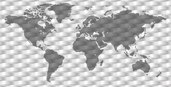 VärldenKarta vector mall karta för infographic. Grå tom silhuetten av världskartan. Isolerade världskarta. Lager vektor världskarta. — Stock vektor