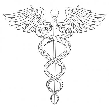 Cadeus tıbbi medecine eczane doktor acient sembolü sci