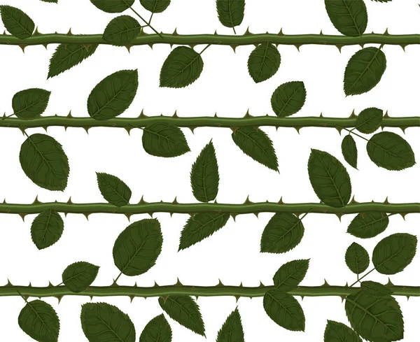Motif sans couture avec style aquarelle vectoriel Rose fleur verte — Image vectorielle