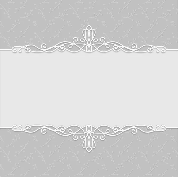 Vector frame of beautiful wedding invitations, postcards, greeti — Stock Vector