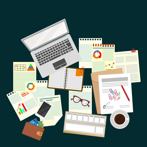 Office. İş. Çalışma alanı. Resepsiyon. Üstten Görünüm.