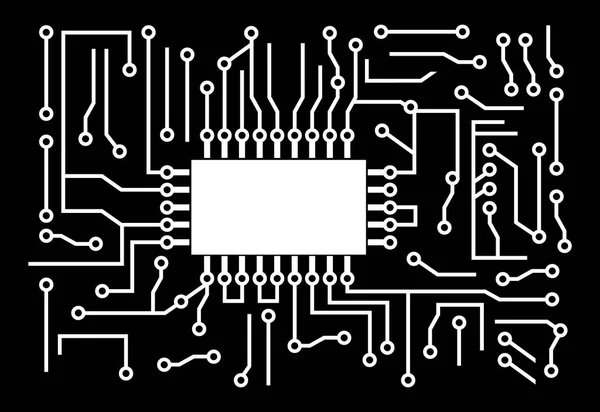 Circuit Board. The computer scheme. — Stock Vector