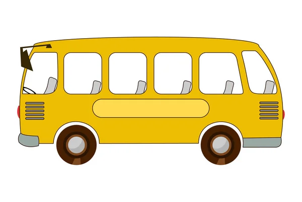 Σχολικό λεωφορείο. Το λεωφορείο για τα παιδιά. — Διανυσματικό Αρχείο