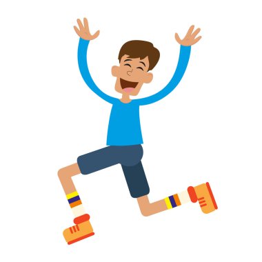 Mutlu adam. Adam elleriyle çalışan. 