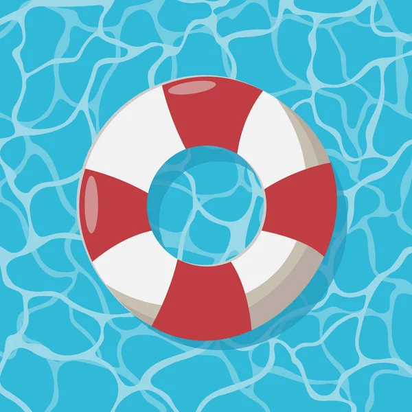 Deniz. Lifebuoy su. Bir plaj tatil. Üstten Görünüm.