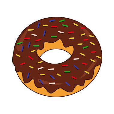 Çörek. Çörek çikolata sosu ile drizzled.