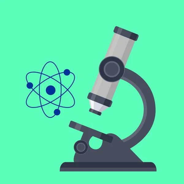 Microscópio. Um laboratório químico . —  Vetores de Stock