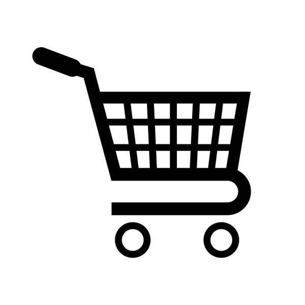 Shopping cart icon. Vector illustration.