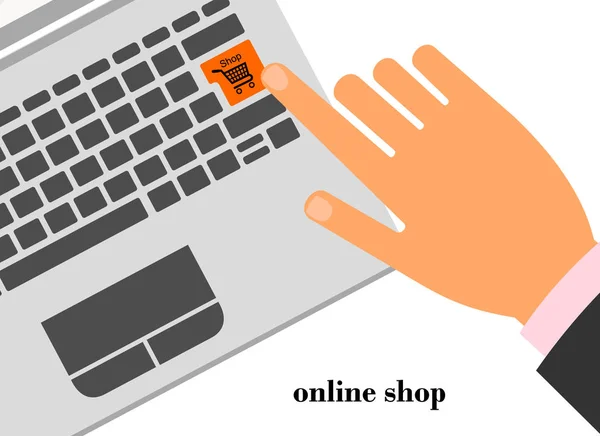 Online-shop. Vectorillustratie. — Stockvector