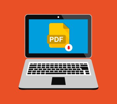 Dizüstü ekran düz vektör çizim Tasarım PDF dosyası. Görüntülemek, okumak, dizüstü bilgisayar ve mobil cihazlarda Pdf dosyasını indirmek.