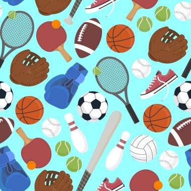 Kusursuz bir geçmişi var. Spor. Spor malzemeleri. Vektör illüstrasyonu