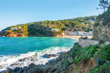 İspanya. Costa Brava, La Sera, Begur sahil şeridi. Güzel manzara o