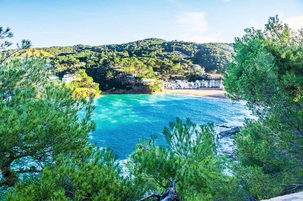 Espanha. Costa Brava. La Sera. O passeio pitoresco ao longo do — Fotografia de Stock