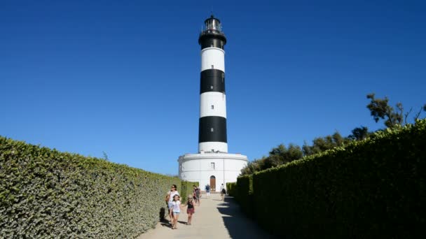 Chassiron Oleron adası feneri — Stok video