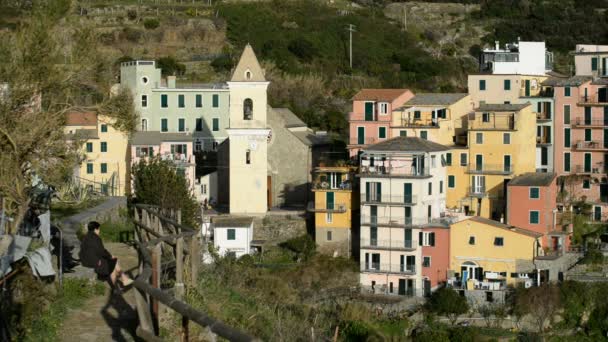 Manarola město v Itálii — Stock video