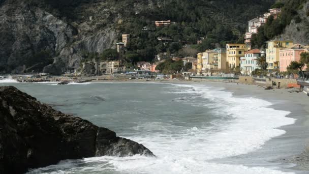 Monterosso Al Mare na região de Cinque Terre na Ligúria — Vídeo de Stock