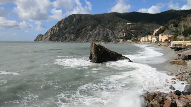 Monterosso Al Mare in het Gewest Cinque Terre Ligurië — Stockvideo