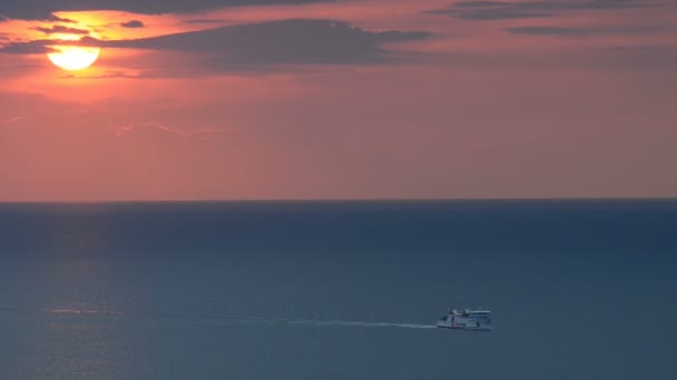 Pôr do sol na ilha Monte Argentario — Vídeo de Stock