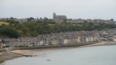 Cancale şehrin havadan görünümü