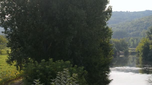 La Roque Saint Christophe de vestingstadje in de klif — Stockvideo