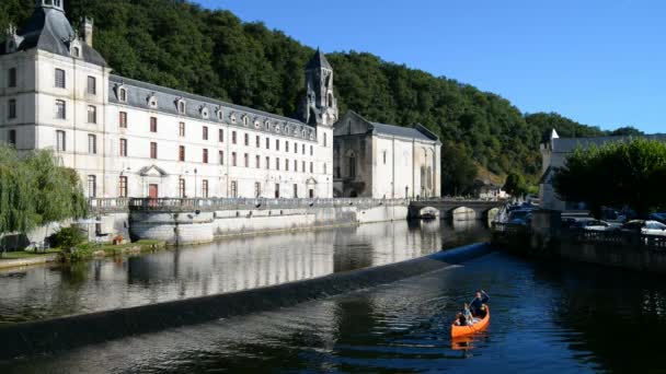 Brantome commune in France — Stockvideo