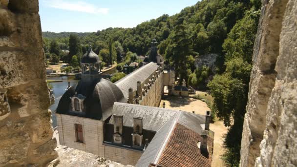 Brantome місто у Франції — стокове відео