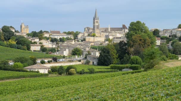 Kota indah Saint-Emilion di Perancis — Stok Video