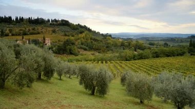 Tuscany peyzaj San Gimignano yakınındaki şehir