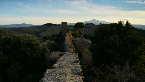 Montepulciano ciudad en Italia — Vídeos de Stock