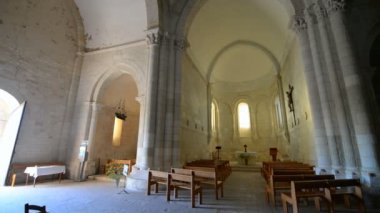 Sainte-Radegonde Ortaçağ kilise Fransa'da iç