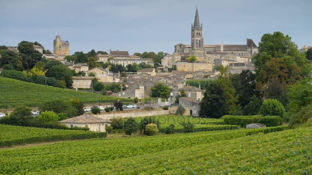 Beautiful town of Saint-Emilion in France — Stock Video