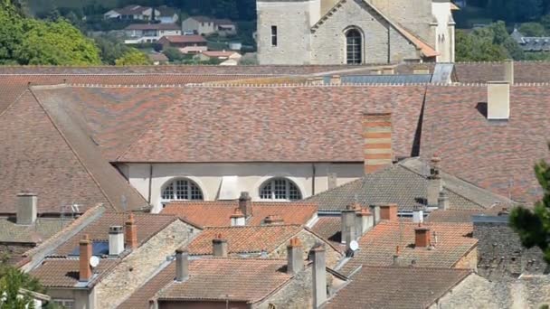 Românico Cluny igreja na Borgonha — Vídeo de Stock