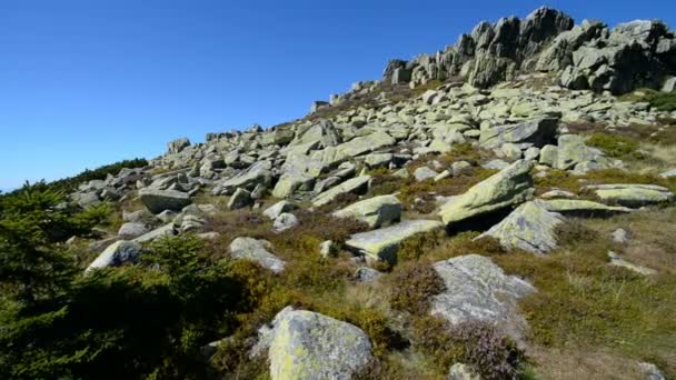 Гора Котел в Национальном парке Крконоше — стоковое видео
