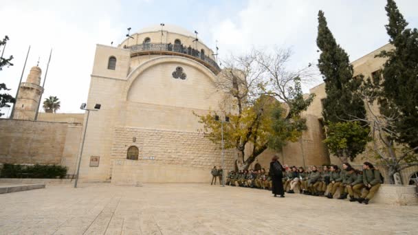 Exterior del Hurva en Jerusalén — Vídeo de stock