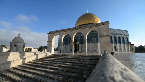 General view of the Dome of the rock in the Jerusalem — Stock Video