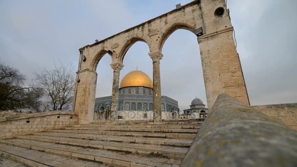 一般认为的岩石在耶路撒冷的圆顶 — 图库视频影像