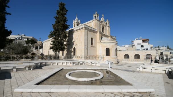 Buitenkant van de kerk van St. Nicholas - Beit Jala — Stockvideo