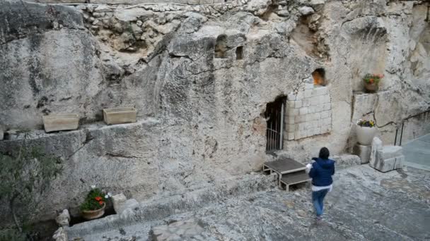 Ogród grobu w Jerozolimie — Wideo stockowe