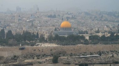 Mount of Olives Kudüs'te her bakıldığında gibi kaya kubbe