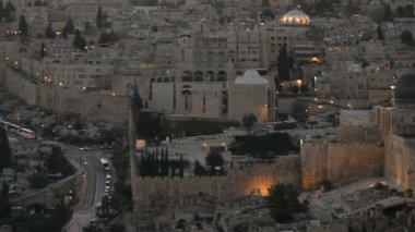 Mount of Olives Kudüs'te her bakıldığında gibi kaya kubbe 