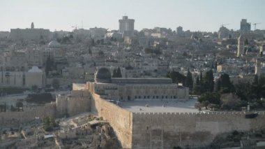 Mount of Olives Kudüs'te her bakıldığında gibi kaya kubbe