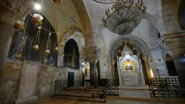 Capela Santa Helena na Igreja do Santo Sepulcro — Vídeo de Stock