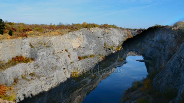 Abandoned Quarry Big America near Prague — Stock Video