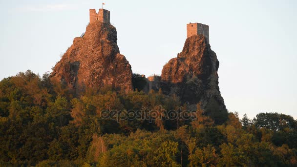 チェコ共和国の Hruba スカラー城 — ストック動画