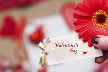 Sevgililer günü ile küçük tebrik kartı