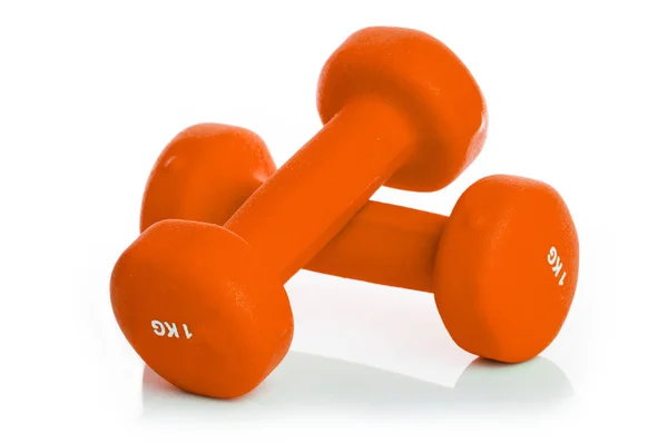 Dumbbell elszigetelt fehér háttér — Stock Fotó