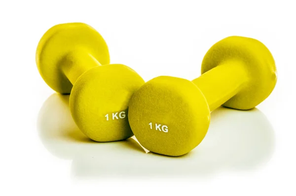 Dumbbell elszigetelt fehér háttér — Stock Fotó