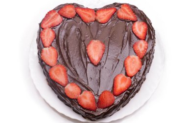 Çilekli çikolatalı pasta