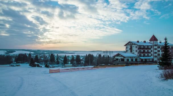 Taymlaps paisaje de invierno — Vídeos de Stock